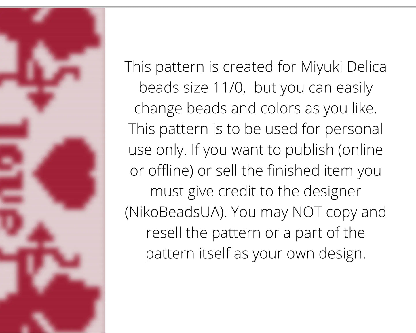 Cupid Loom pattern for beaded bracelet - NikoBeadsUA