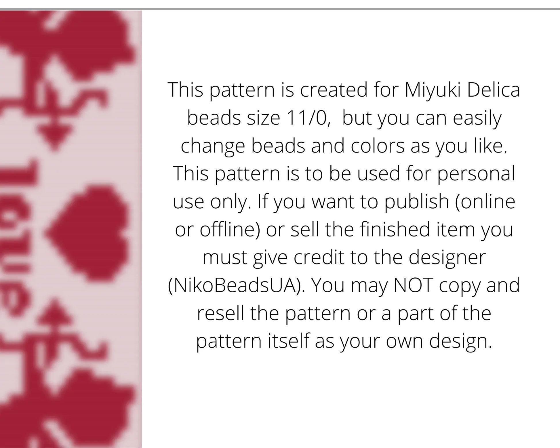 Cupid Loom pattern for beaded bracelet - NikoBeadsUA