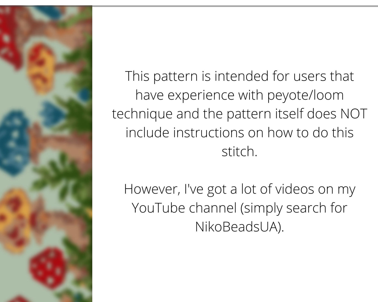 Mushroom Madness even peyote and loom patterns for beaded bracelet