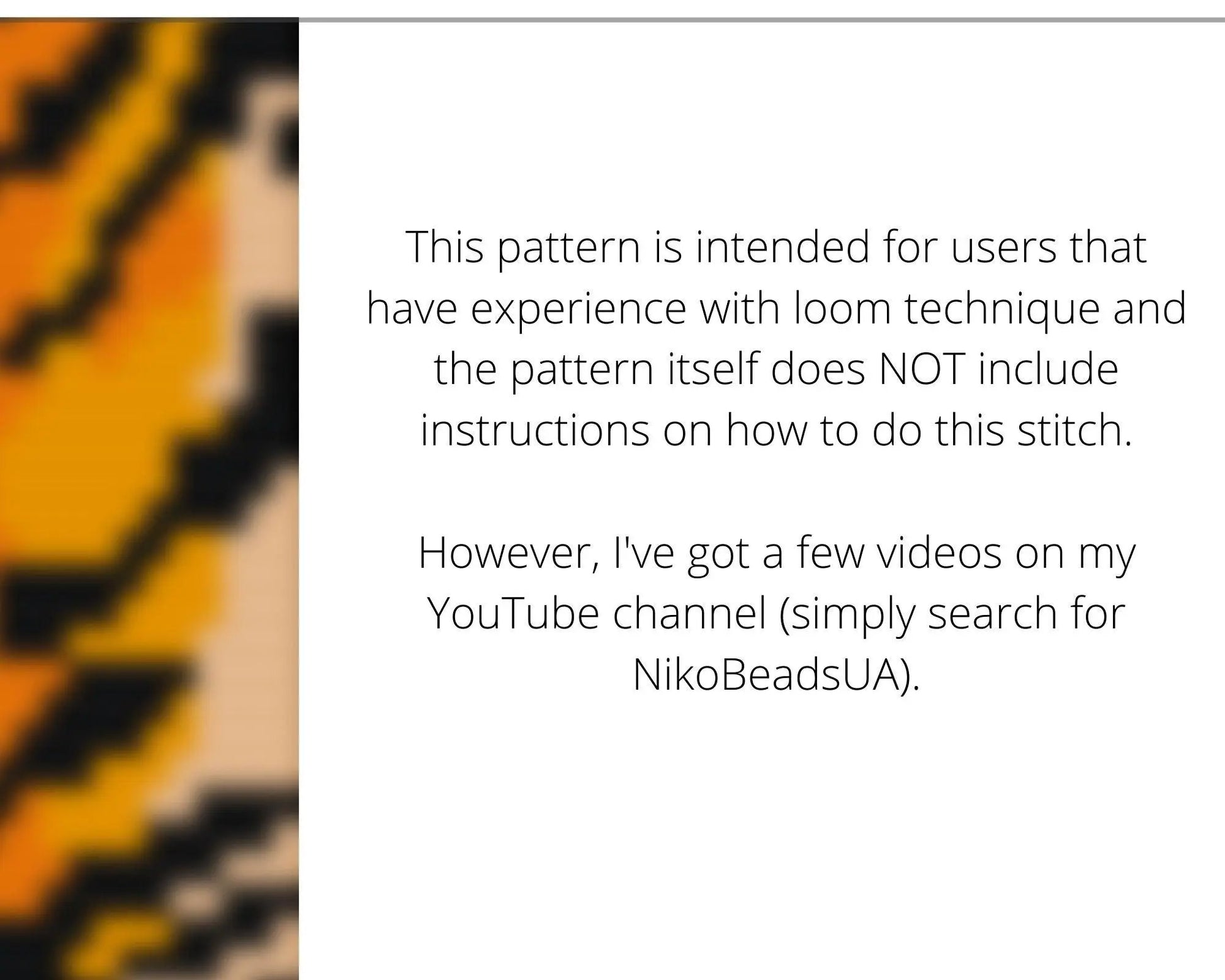 Tiger Print Loom pattern for narrow beaded bracelet - NikoBeadsUA