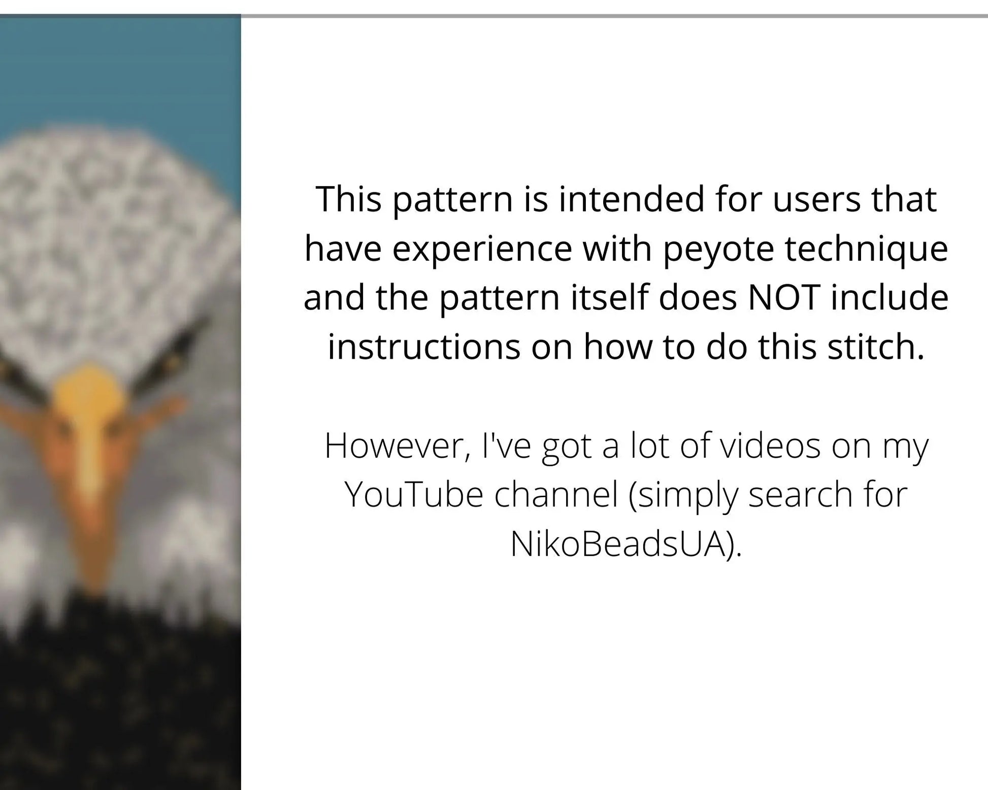 Bald Eagle even peyote pattern for beaded bracelet NikoBeadsUA