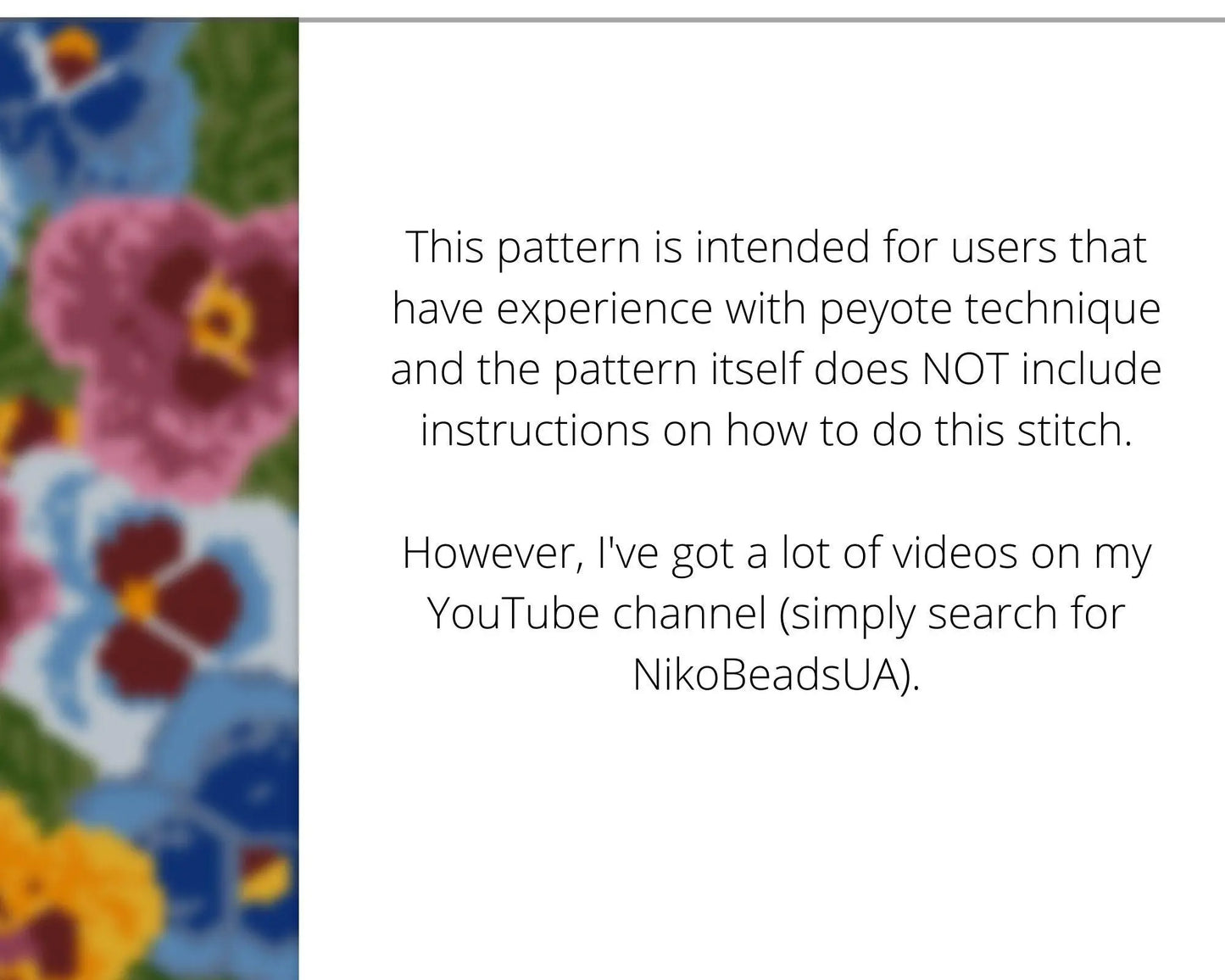 Viola even peyote pattern for beaded bracelet - NikoBeadsUA