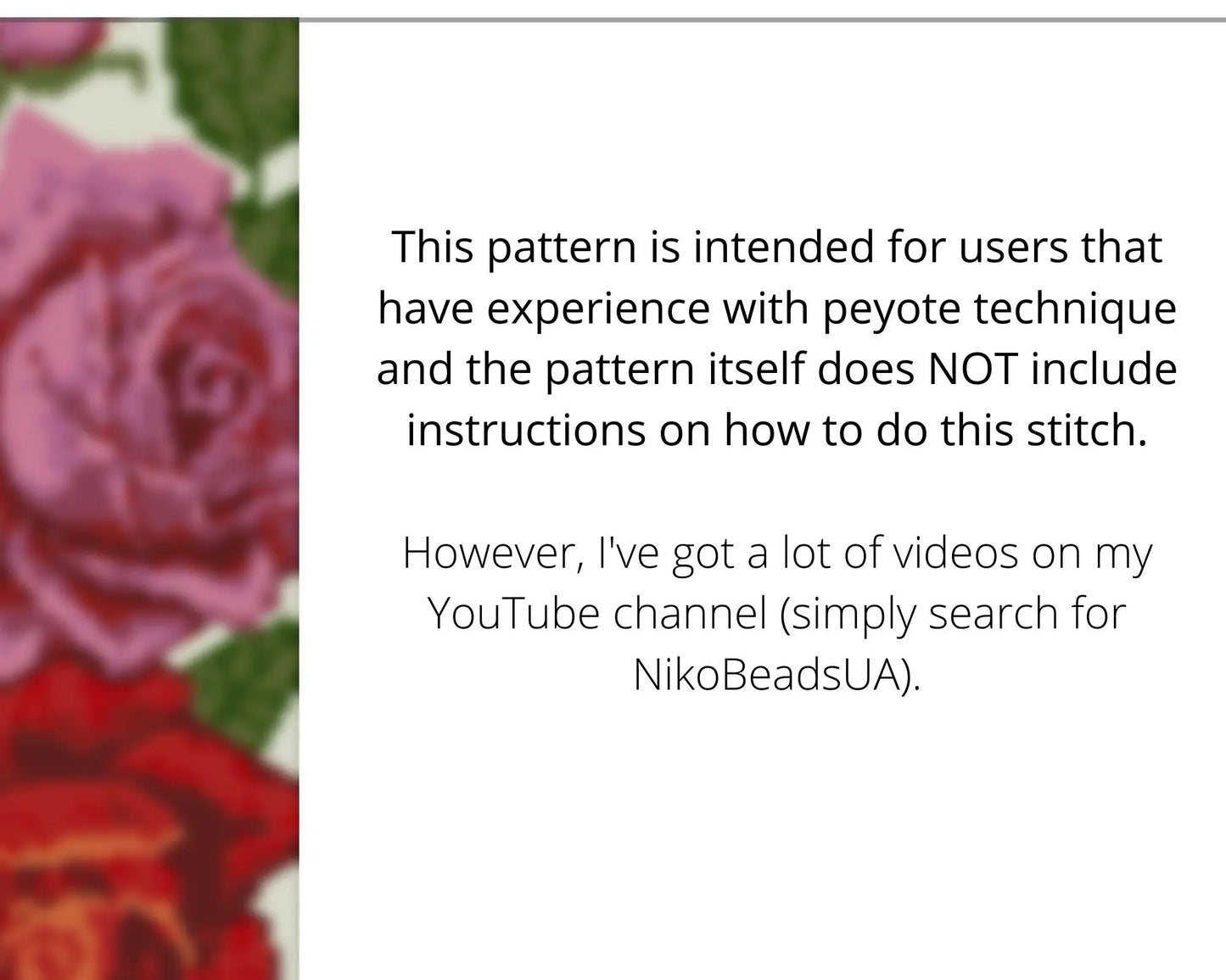 Tender Roses even peyote pattern for beaded bracelet NikoBeadsUA