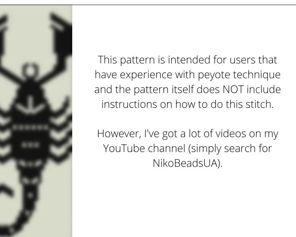 Scorpio even peyote pattern for beaded bracelet NikoBeadsUA