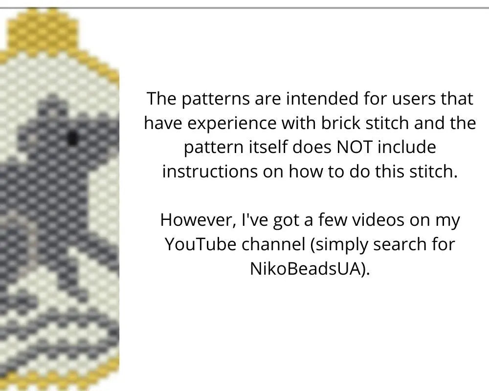 Set of 12 Chinese Zodiac Brick Stitch patterns for beaded ornaments NikoBeadsUA
