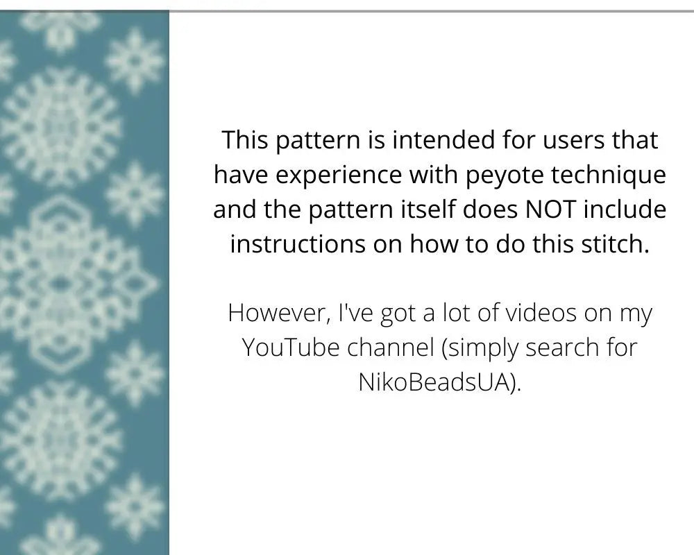 Snowflakes odd peyote pattern for beaded bracelet NikoBeadsUA