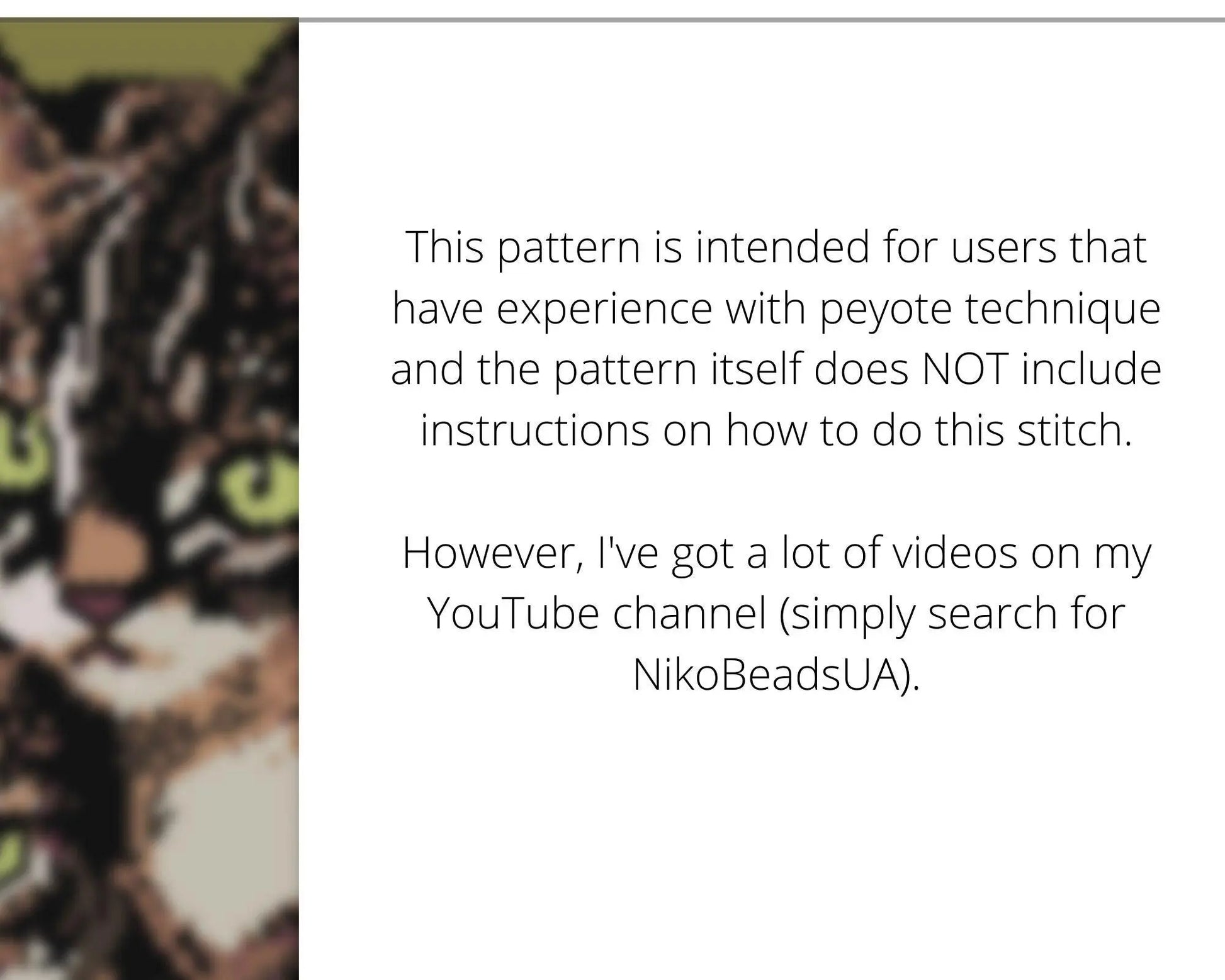 Kittens wide even peyote pattern for beaded bracelet - NikoBeadsUA