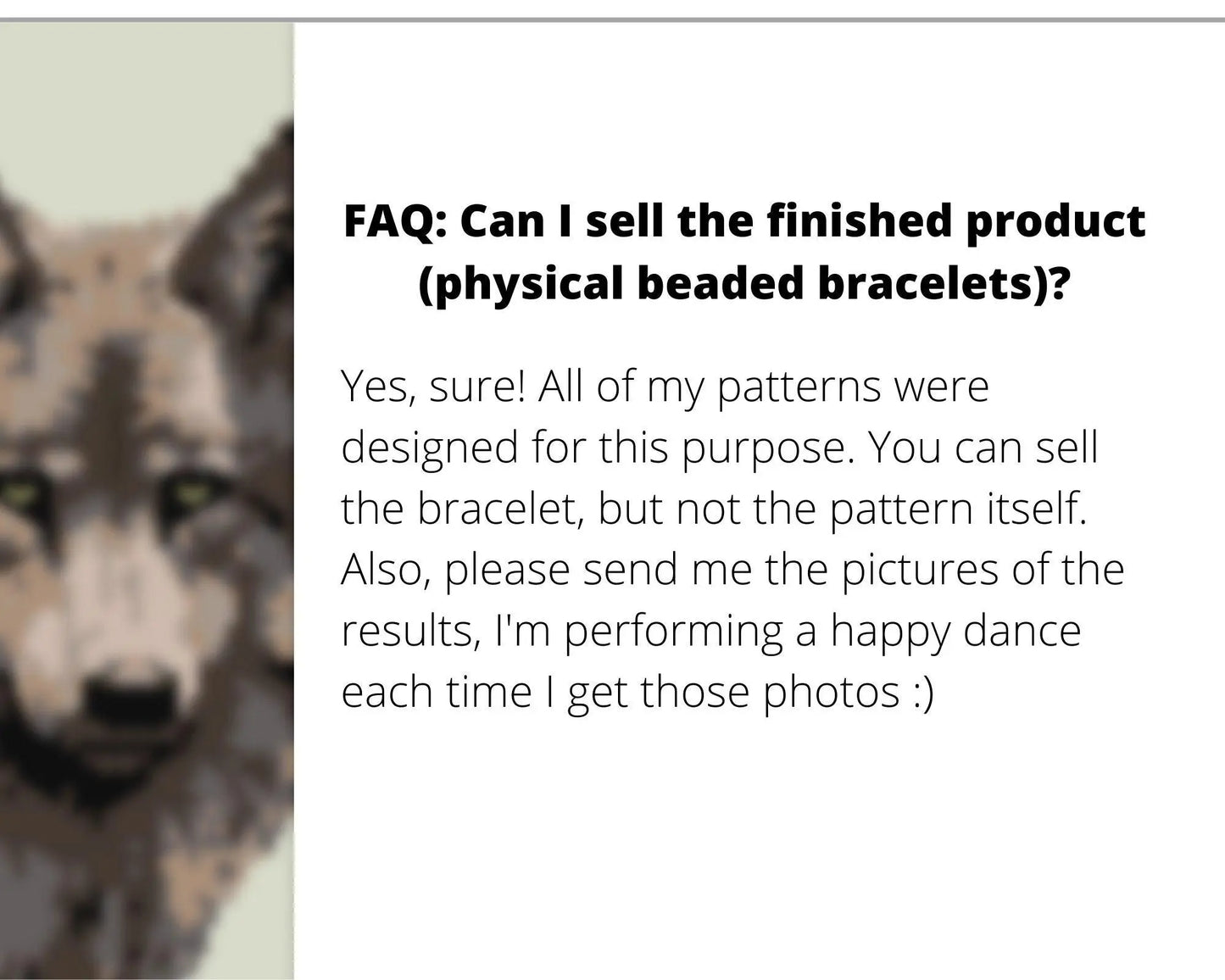 Gray Wolf even peyote pattern for beaded bracelet - NikoBeadsUA