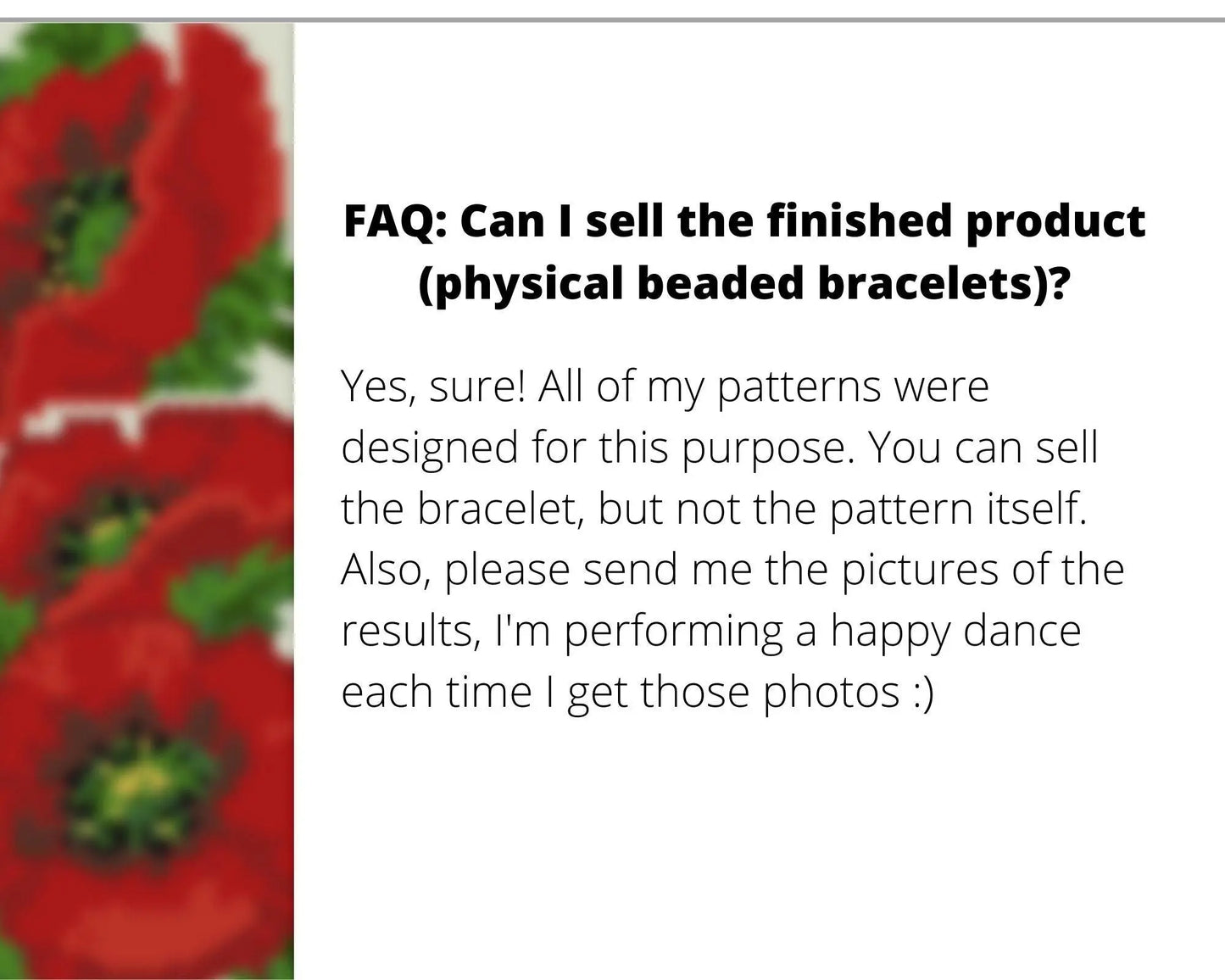 Poppy even peyote pattern for beaded bracelet - NikoBeadsUA