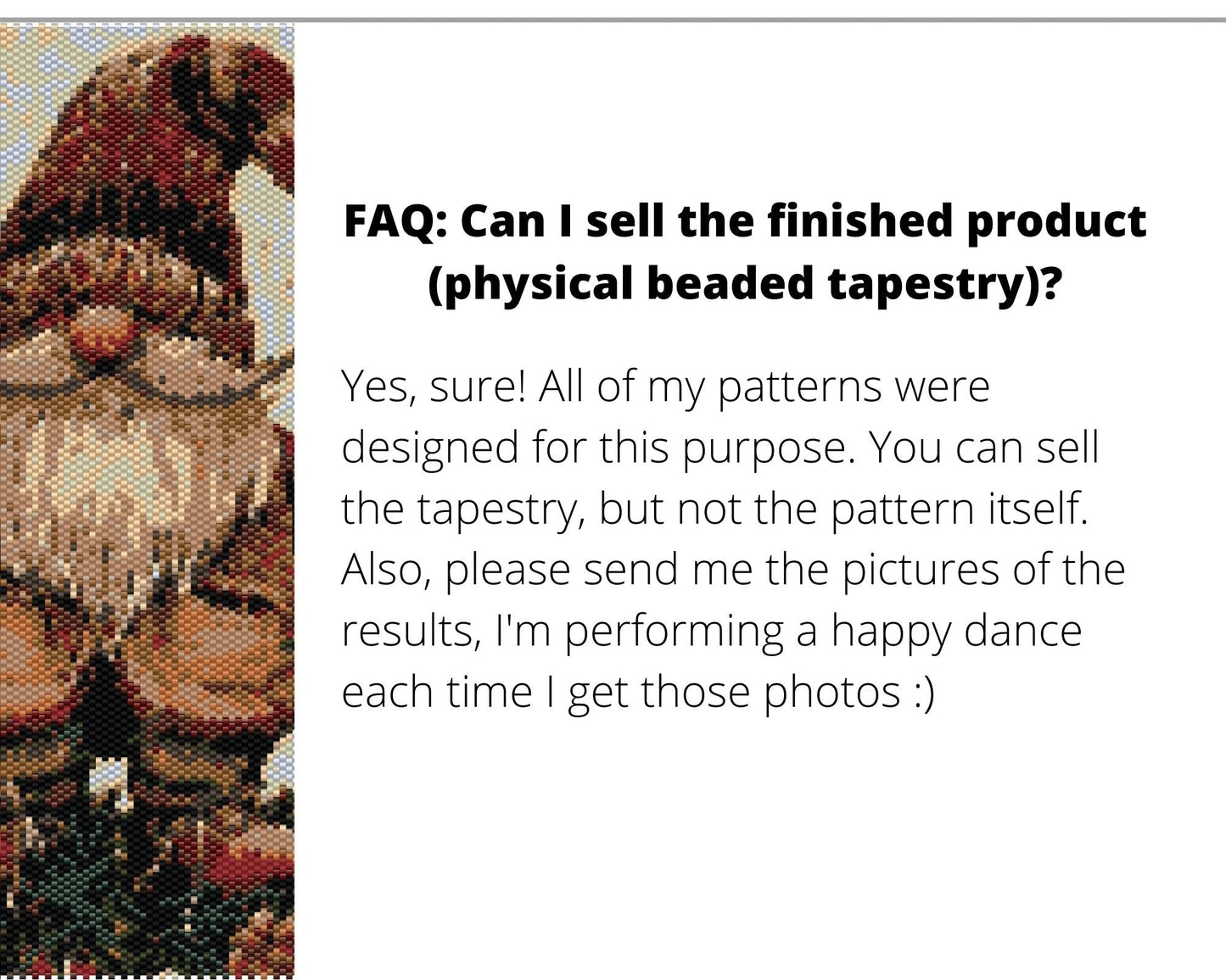 Christmas Gnome even peyote and loom patterns for beaded tapestry NikoBeadsUA