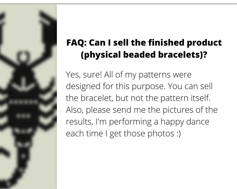 Scorpio even peyote pattern for beaded bracelet NikoBeadsUA