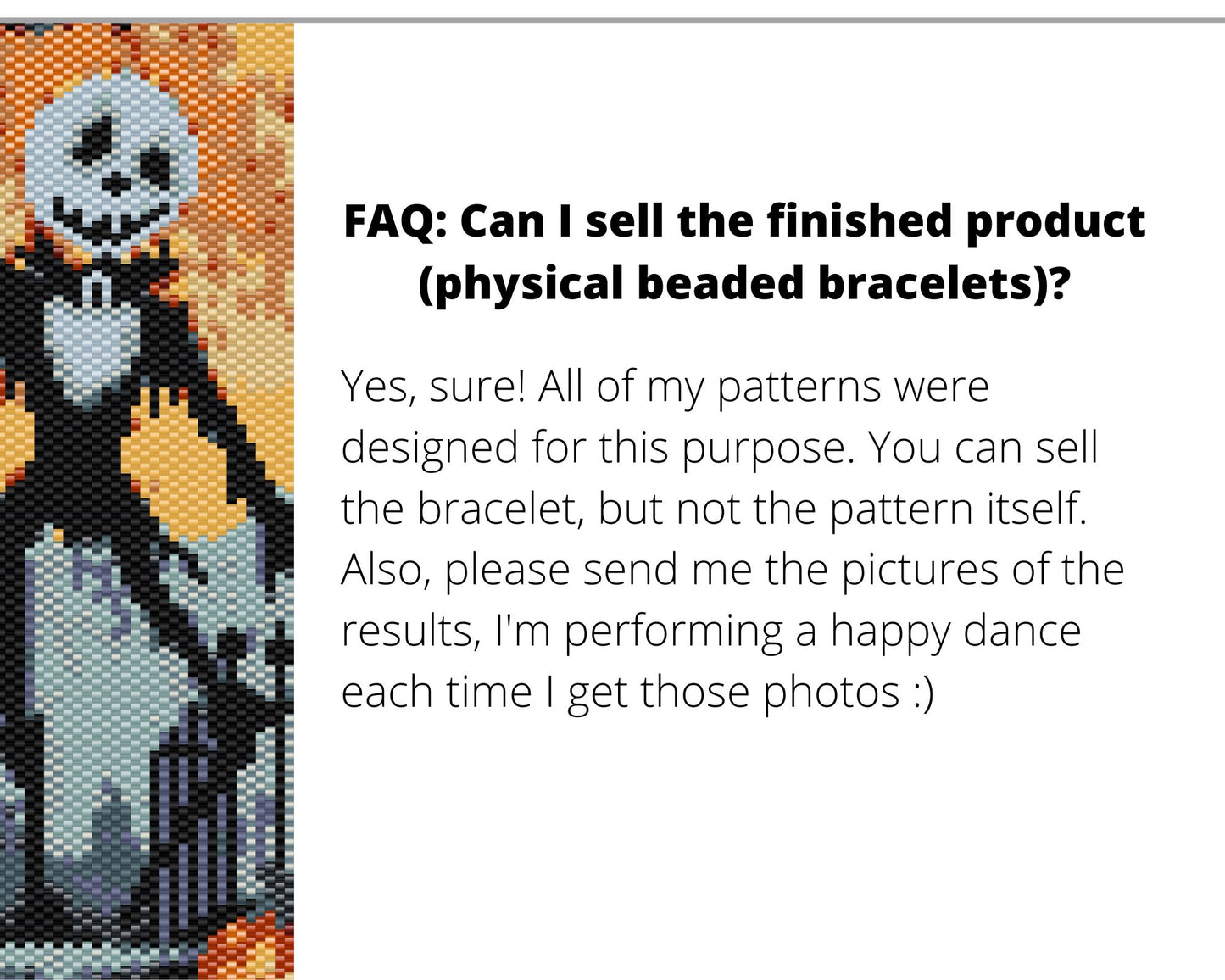 Skeleton even peyote and loom patterns for beaded bracelet or bookmark