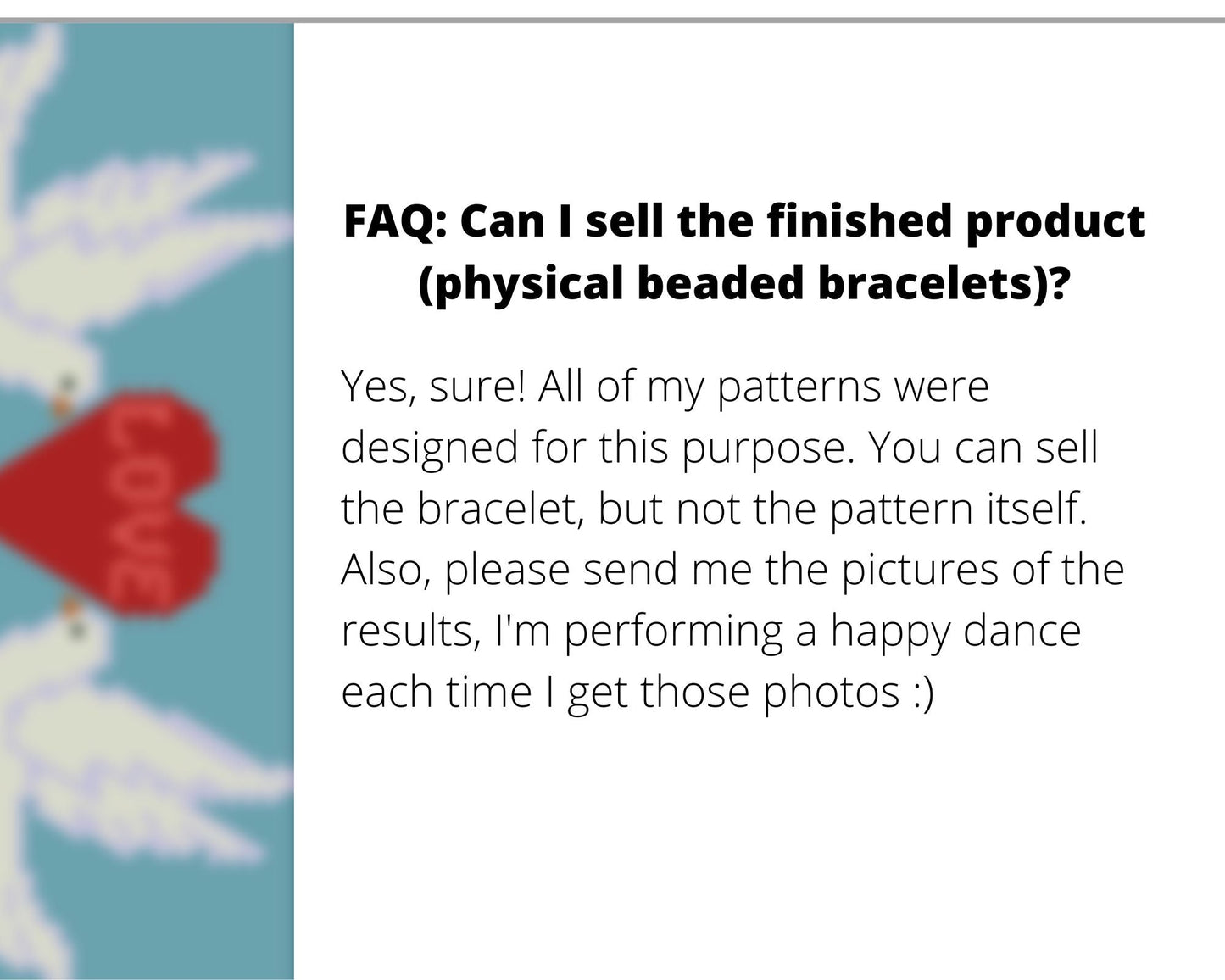 Doves and Heart even peyote and loom patterns for beaded bracelet NikoBeadsUA