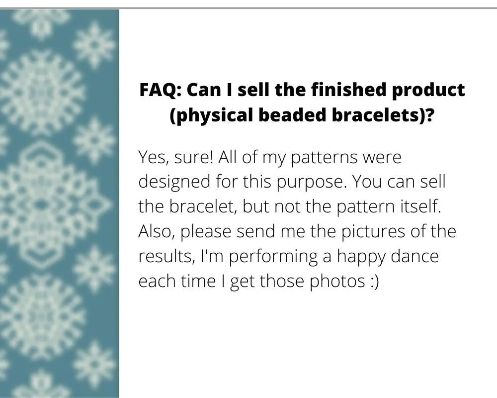Snowflakes odd peyote pattern for beaded bracelet NikoBeadsUA