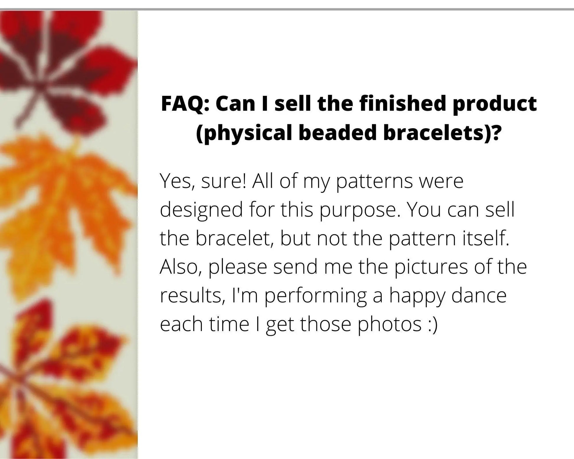 Fall Leaves even peyote pattern for beaded bracelet - NikoBeadsUA