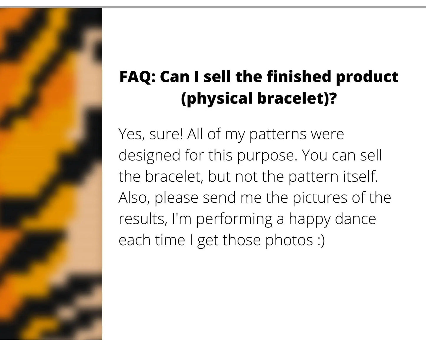 Tiger Print Loom pattern for narrow beaded bracelet - NikoBeadsUA