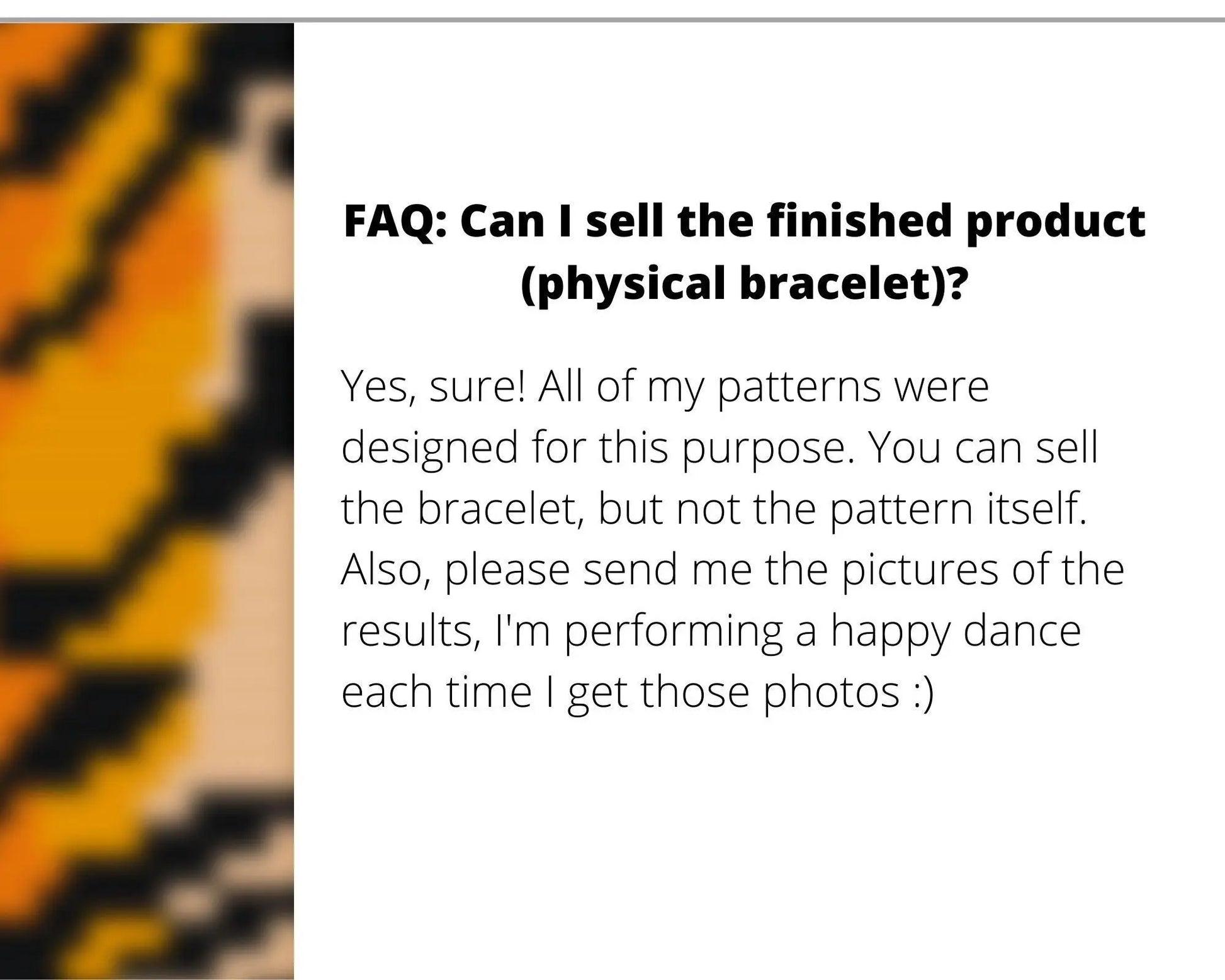 Tiger Print Loom pattern for narrow beaded bracelet - NikoBeadsUA