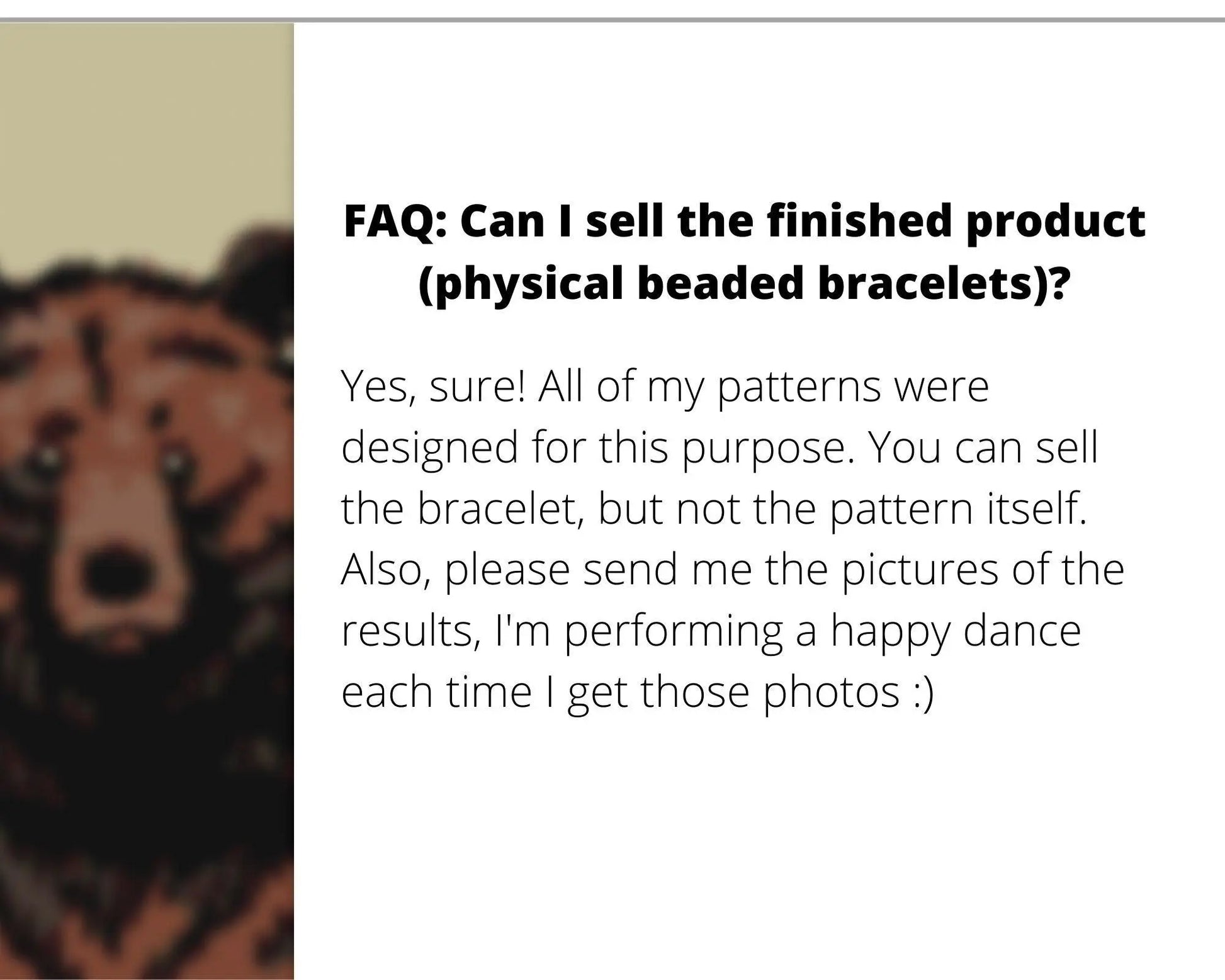 Bear even peyote pattern for beaded bracelet - NikoBeadsUA