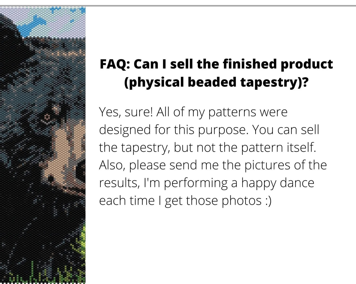 Black Bear even peyote pattern for beaded tapestry NikoBeadsUA