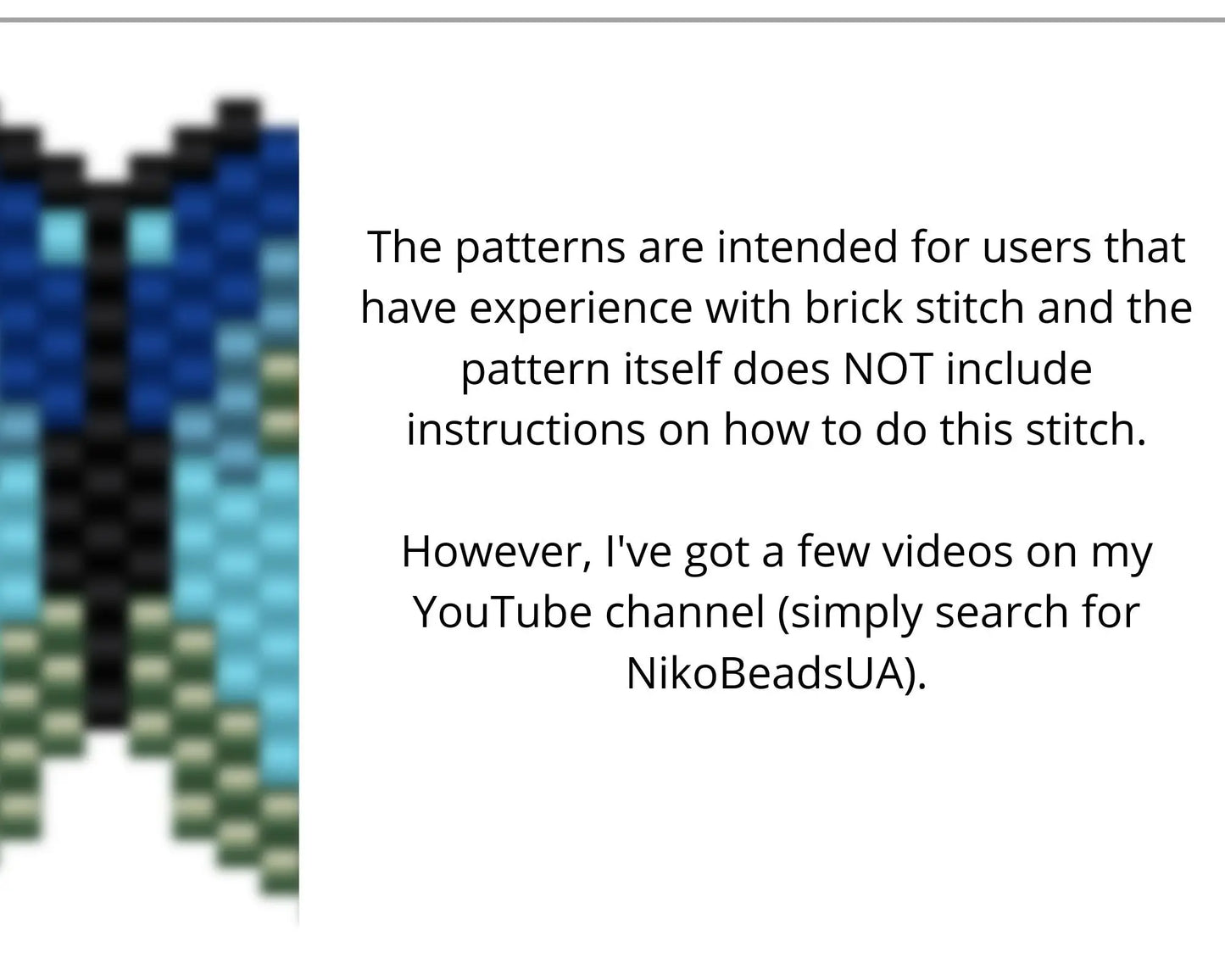 Butterflies Brick Stitch patterns set for beaded pendant and earrings NikoBeadsUA