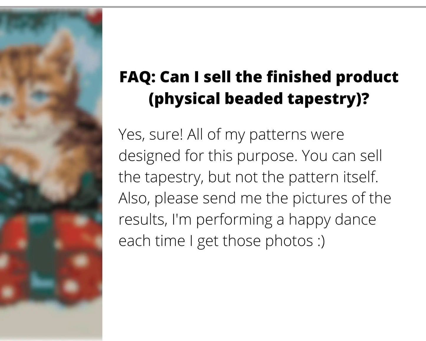 Christmas Kittens even peyote pattern for beaded tapestry NikoBeadsUA