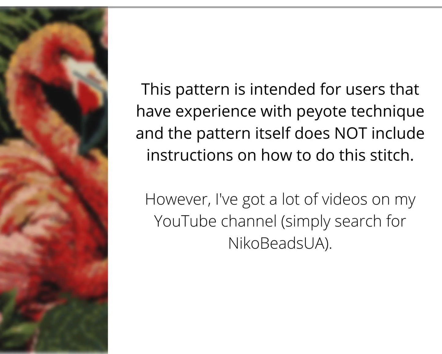 Flamingo even peyote pattern for beaded tapestry NikoBeadsUA