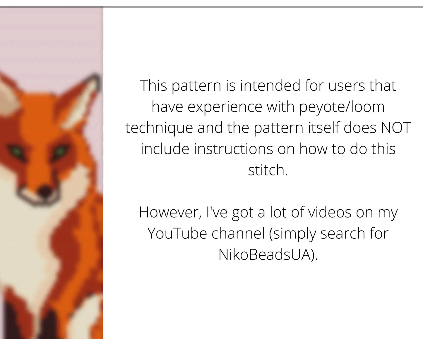 Fox even peyote and loom patterns for beaded bracelet NikoBeadsUA