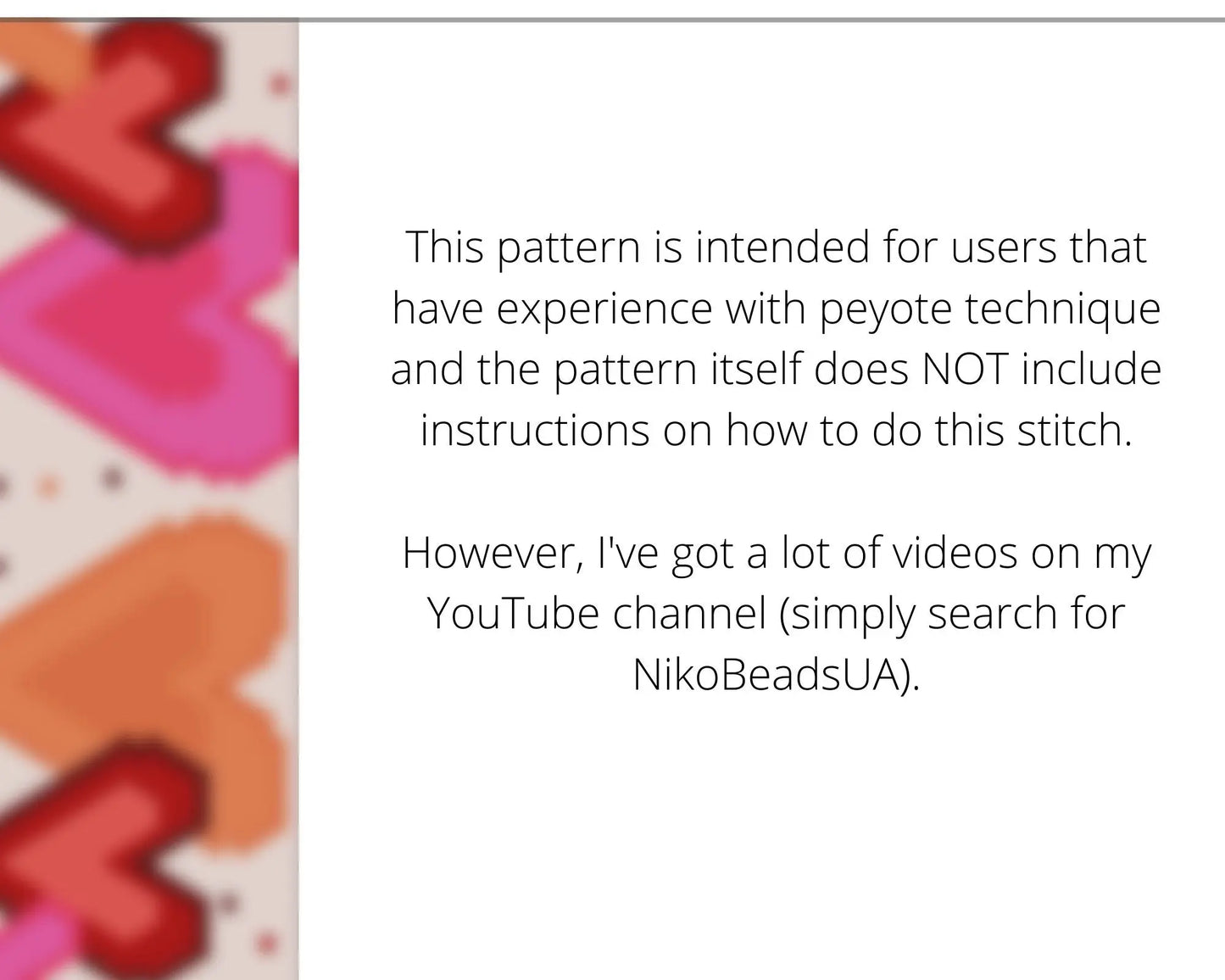 Hearts even peyote pattern for beaded bracelet NikoBeadsUA