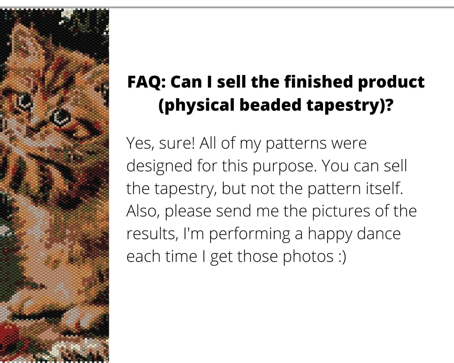 Kitten with Red Christmas Ornament even peyote pattern for beaded tapestry NikoBeadsUA