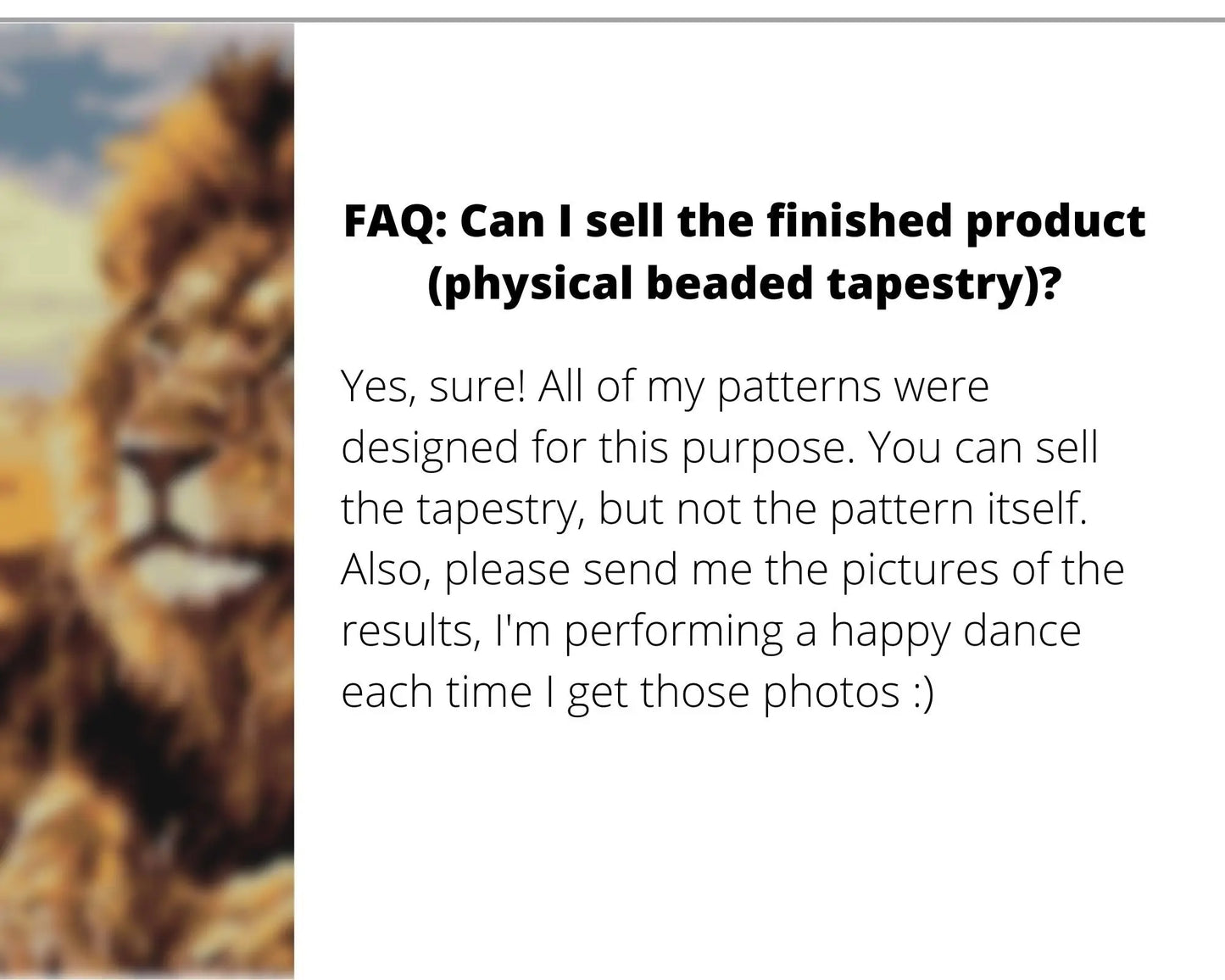 Lion even peyote pattern for beaded tapestry NikoBeadsUA