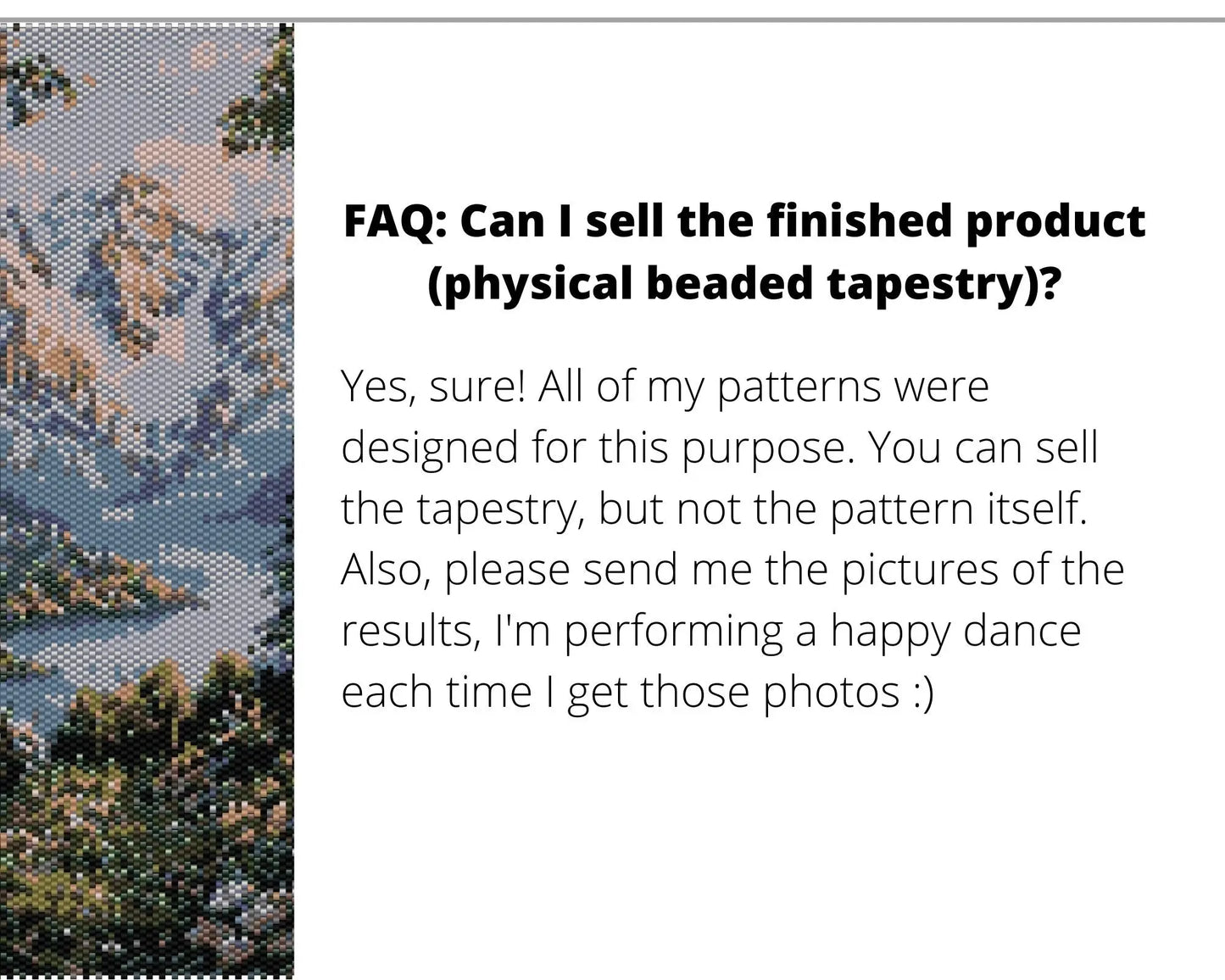 Mountain Forest even peyote and loom pattern for beaded tapestry NikoBeadsUA