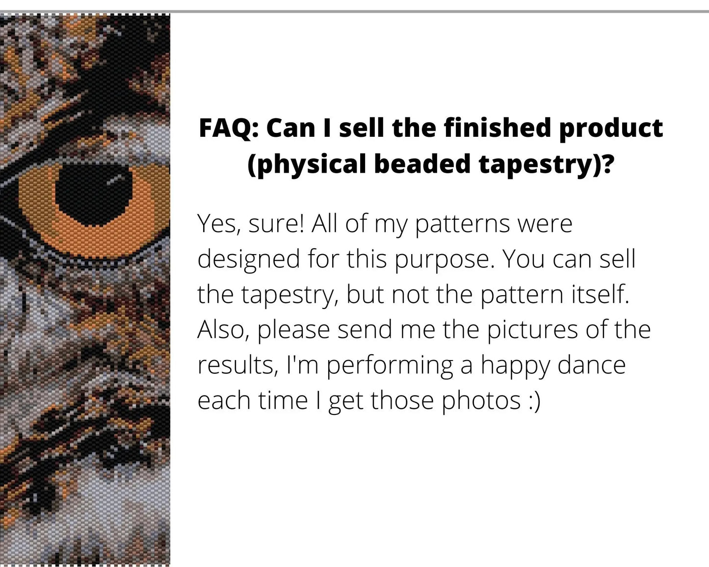 Owl Eye even peyote and loom patterns for beaded tapestry NikoBeadsUA