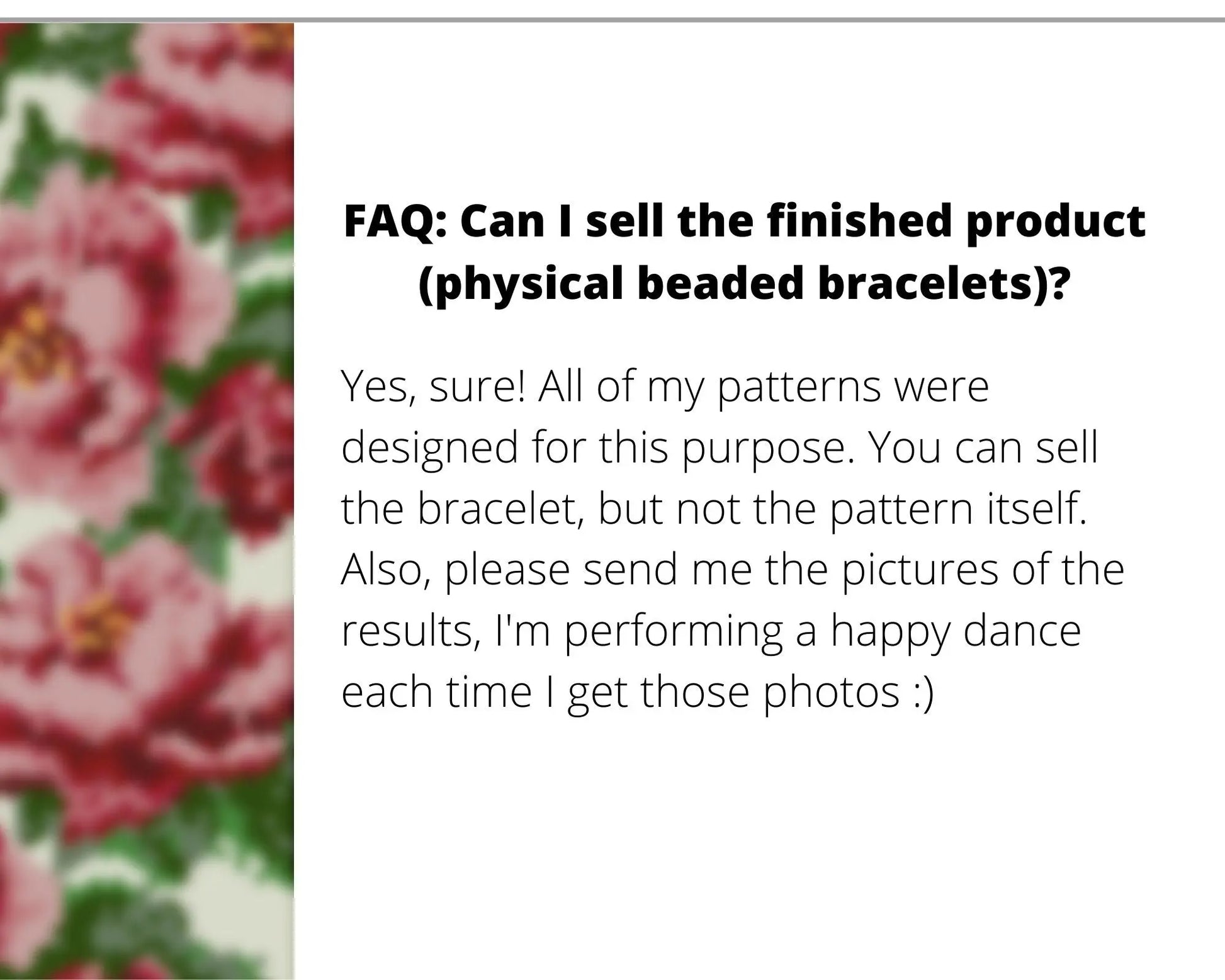 Peonies even peyote pattern for beaded bracelet NikoBeadsUA