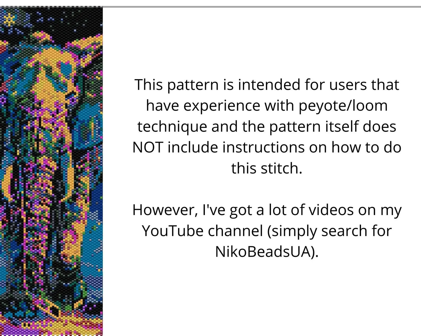 Rainbow Elephant even peyote and loom patterns for beaded tapestry NikoBeadsUA