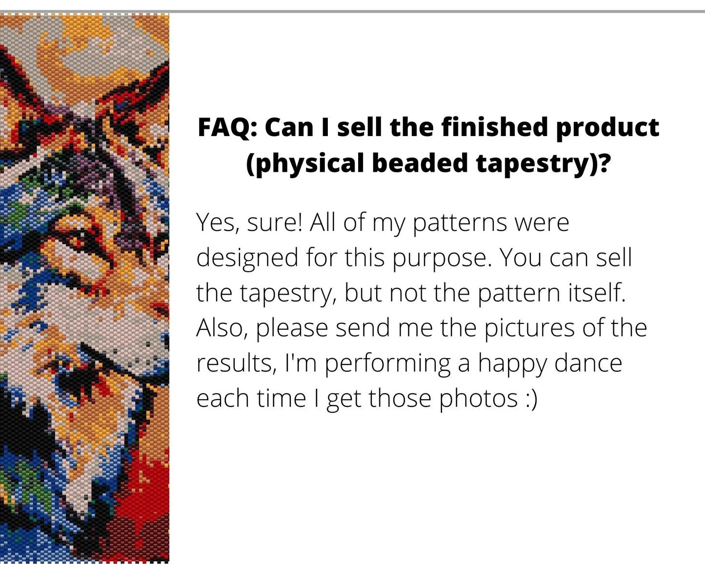 Rainbow Wolf even peyote and loom patterns for beaded tapestry NikoBeadsUA