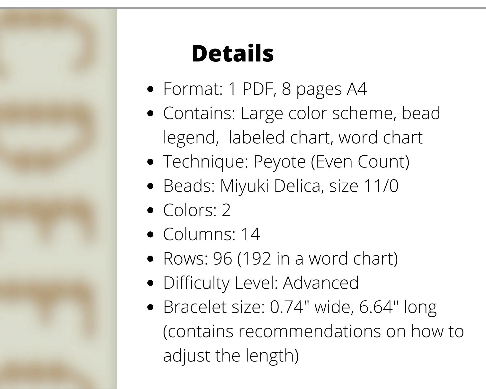 Set of 26 Alphabet Peyote patterns for beaded bracelets NikoBeadsUA
