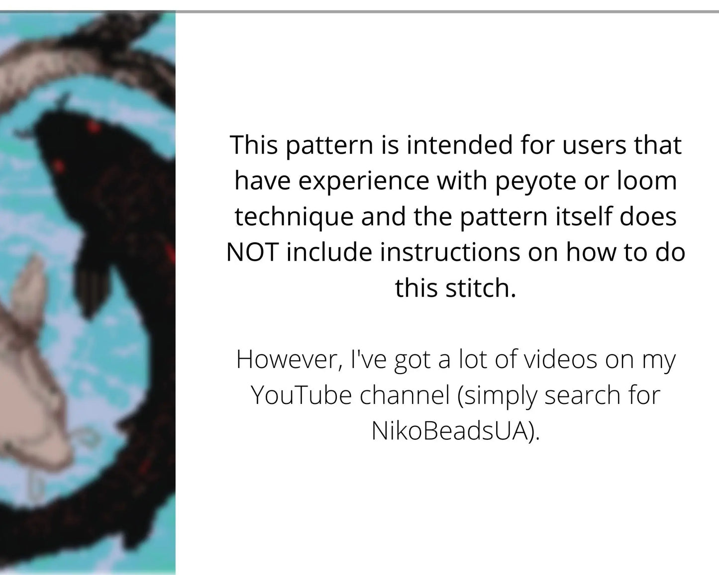 Yin Yang Fish even peyote and loom patterns for beaded tapestry NikoBeadsUA