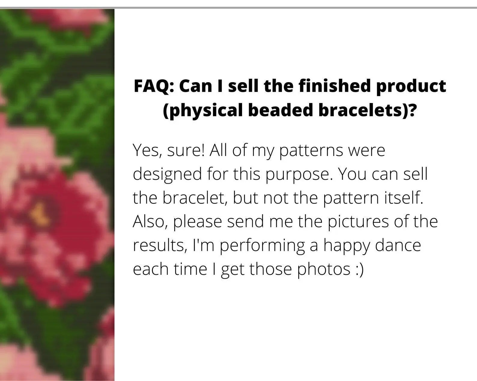 Peony Loom pattern for wide beaded bracelet - NikoBeadsUA