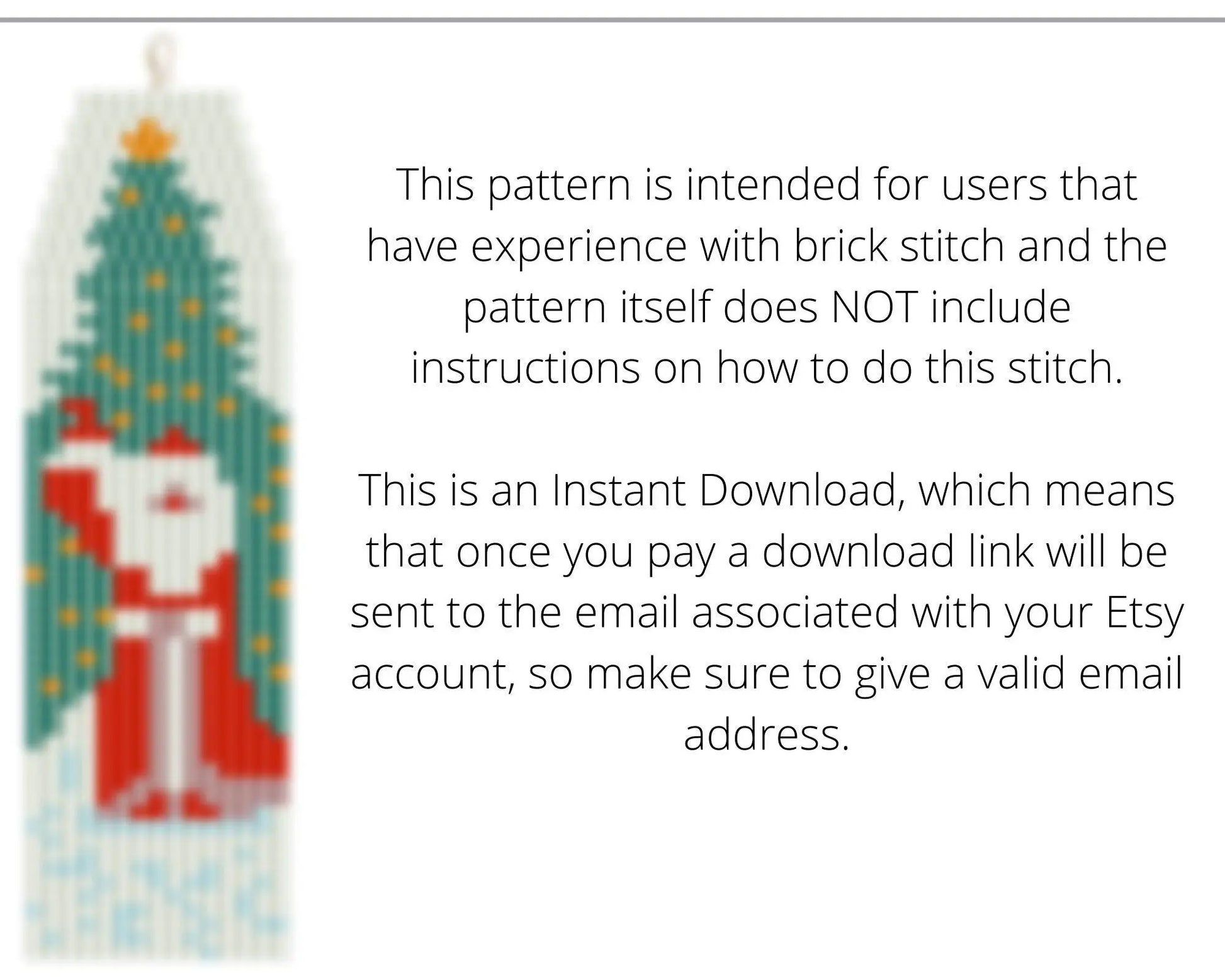St Nicholas Brick Stitch pattern for fringe beaded earrings - NikoBeadsUA