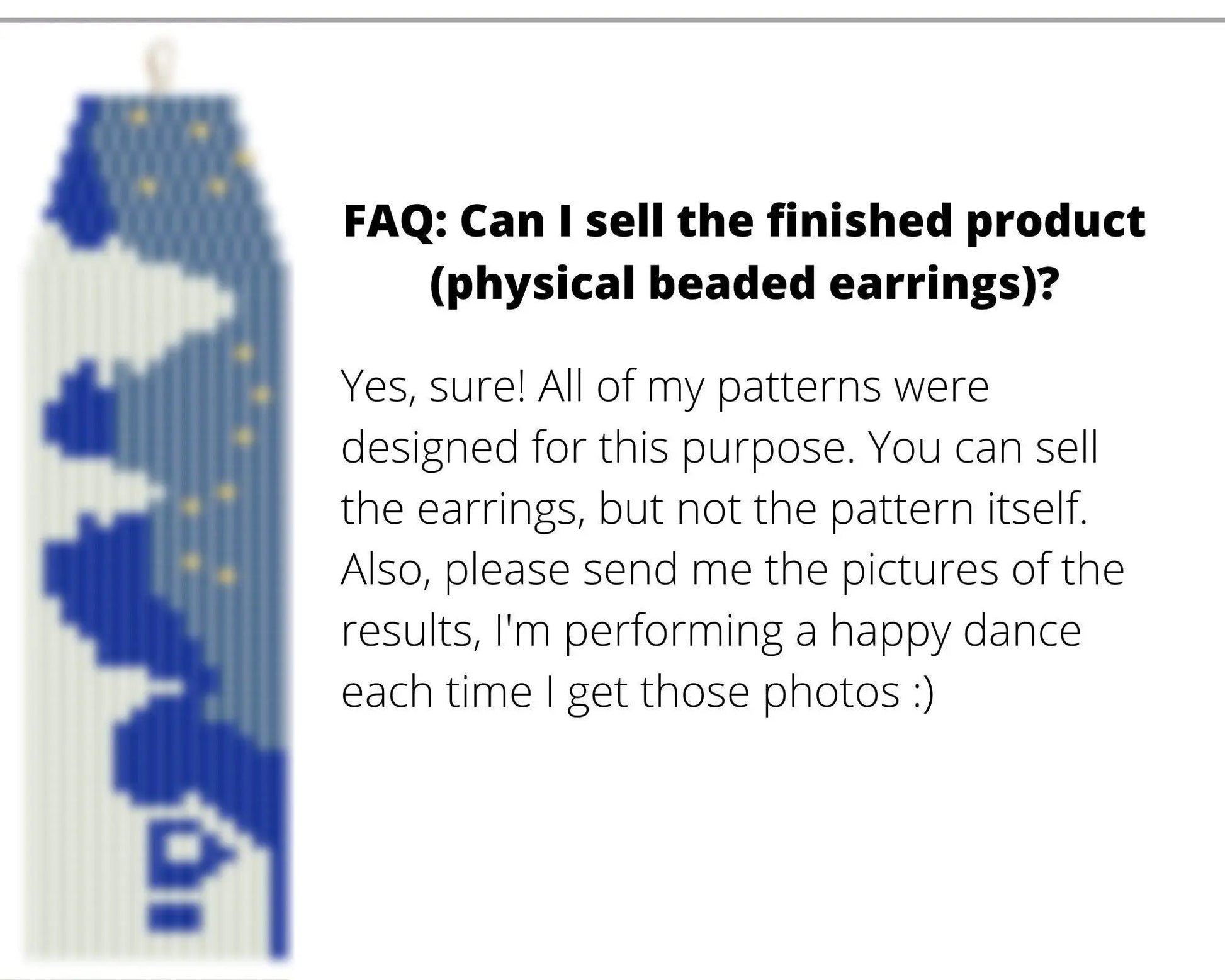 Snowy Winter Brick Stitch pattern for fringe beaded earrings - NikoBeadsUA