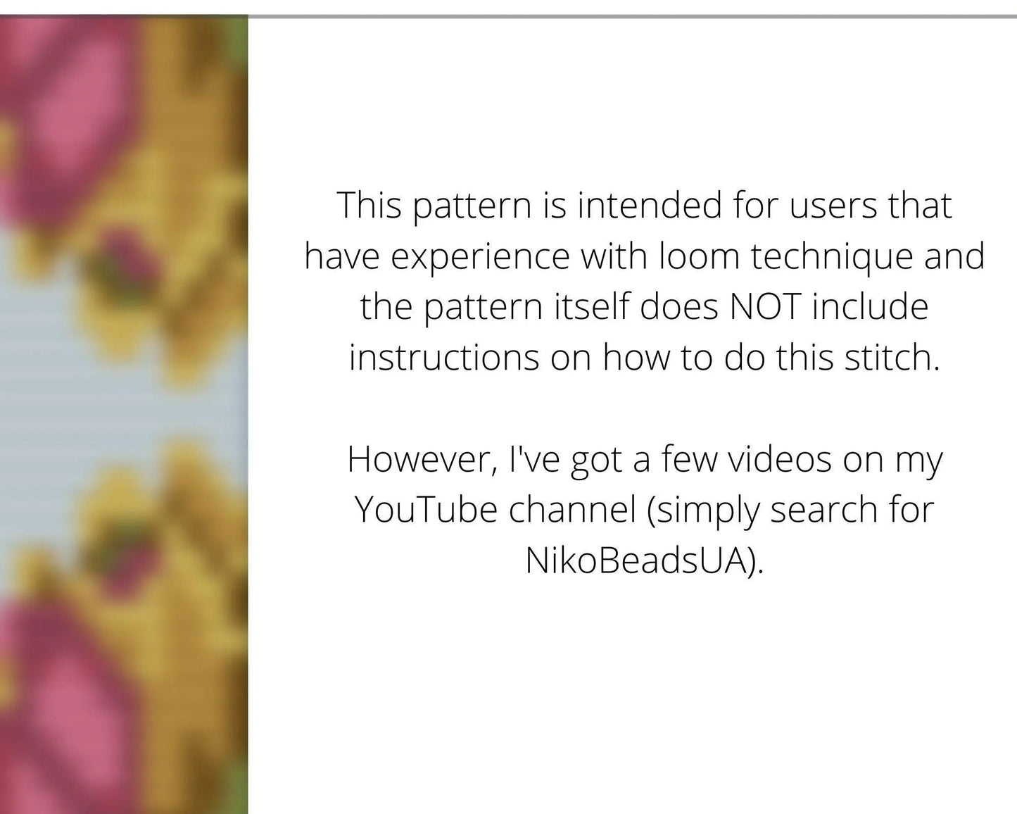 Tulips Loom pattern for beaded bracelet - NikoBeadsUA