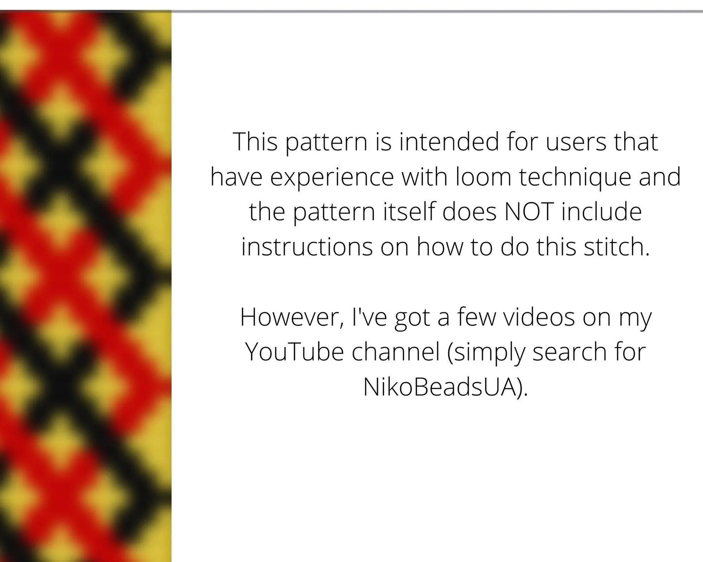Crossed Diamonds Loom pattern for beaded bracelet - NikoBeadsUA