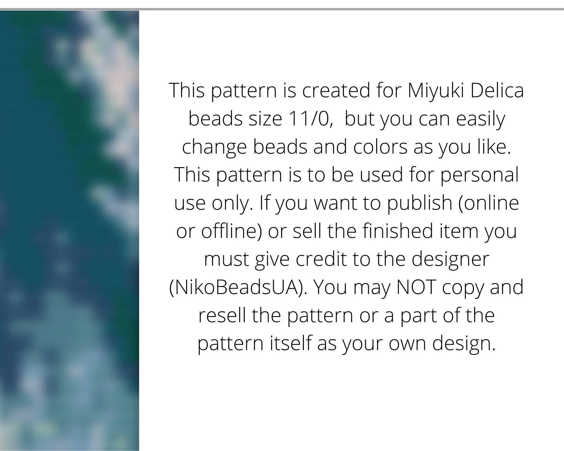 Ocean Wave Loom pattern for beaded bracelet - NikoBeadsUA