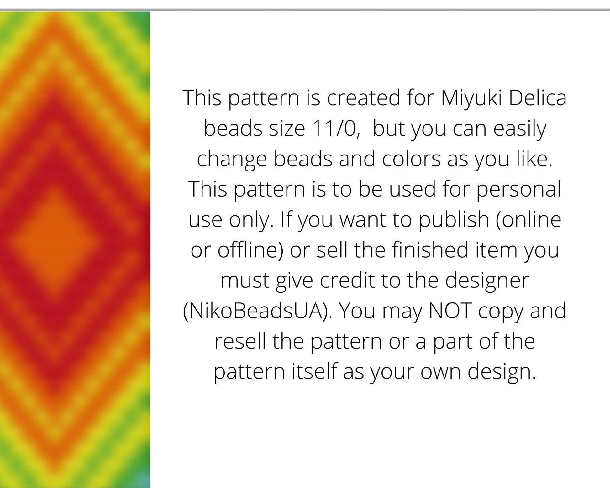 Rainbow Loom pattern for beaded bracelet - NikoBeadsUA