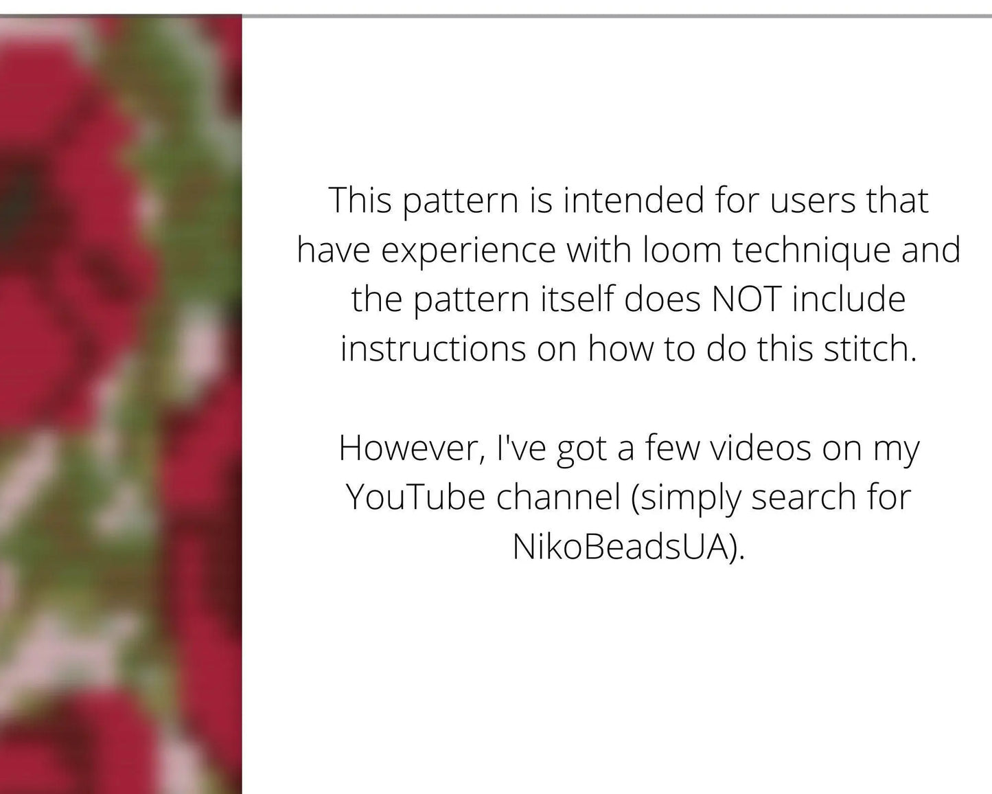 Poppy Loom pattern for beaded bracelet - NikoBeadsUA