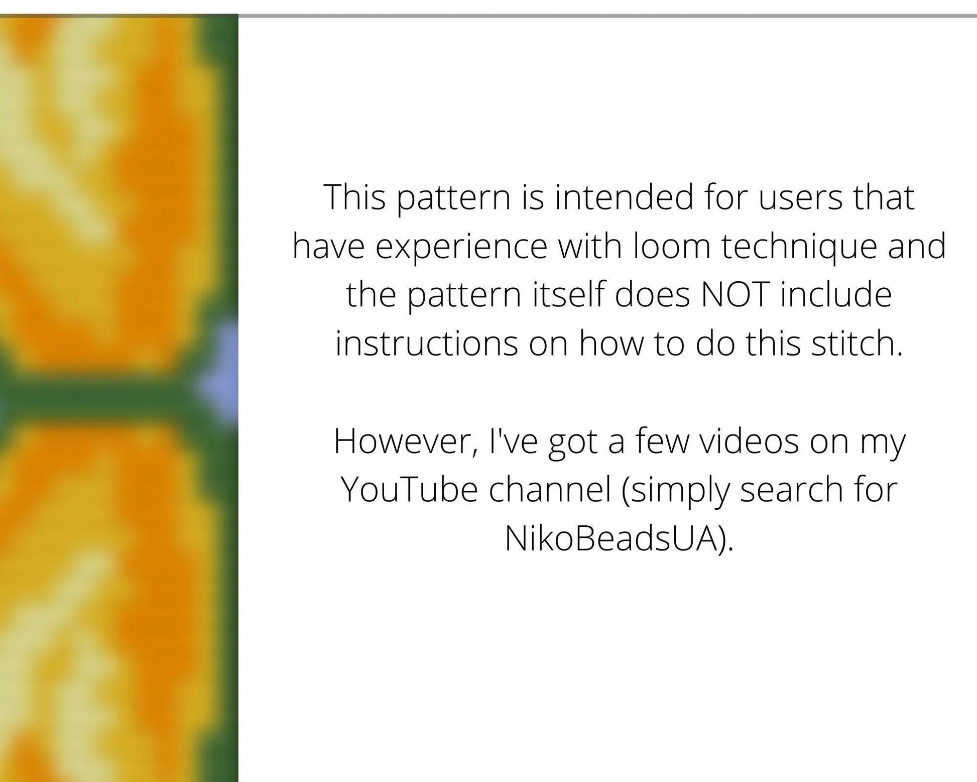 Yellow Tulips Loom pattern for beaded bracelet - NikoBeadsUA