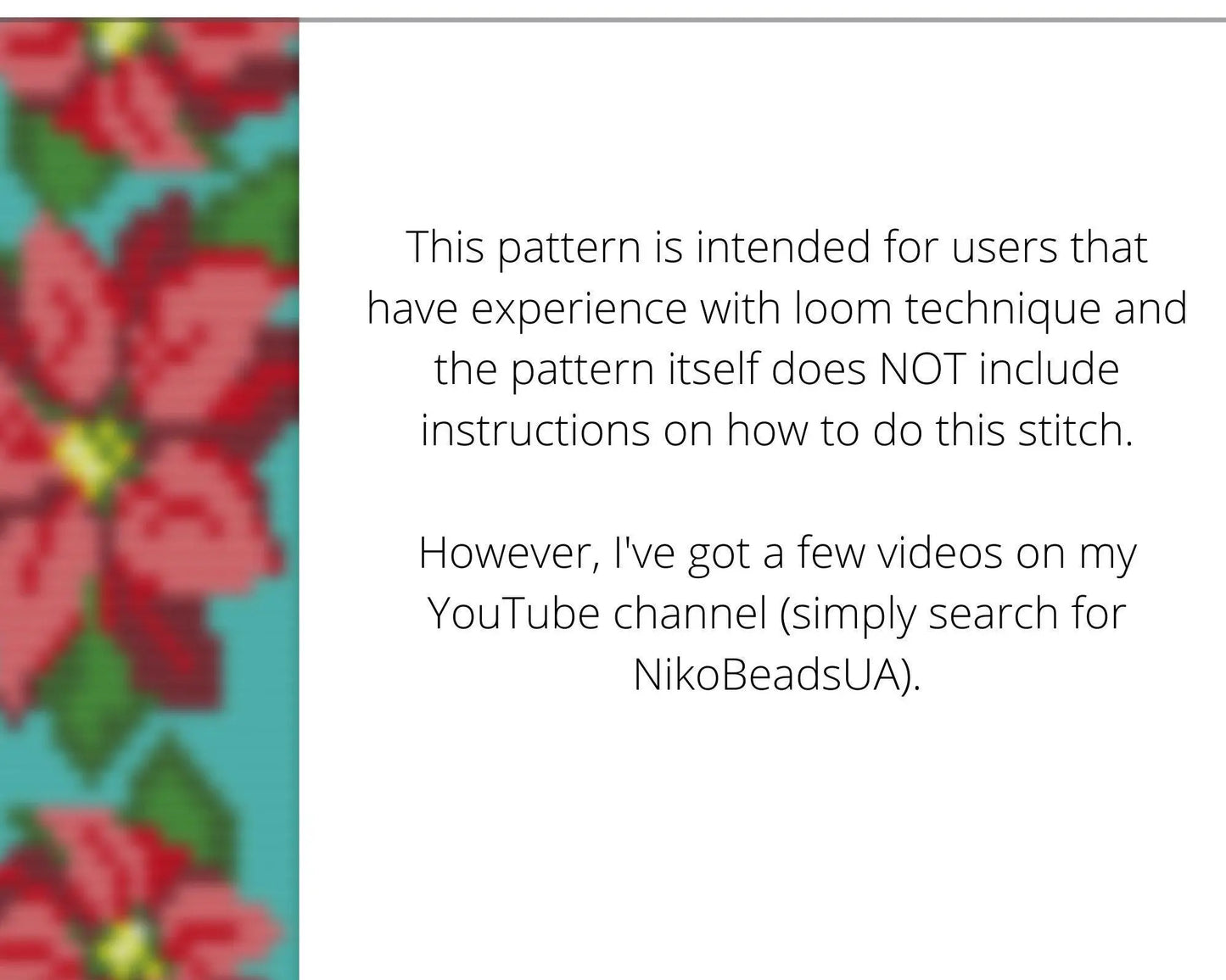 Poinsettia Loom pattern for beaded bracelet - NikoBeadsUA
