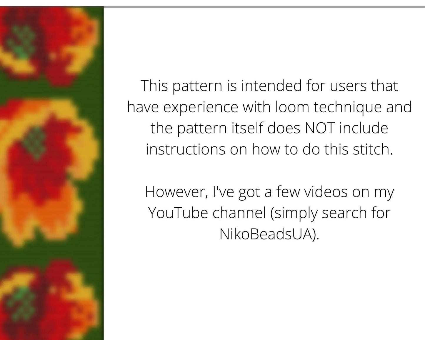 Bright Tulips Loom pattern for beaded bracelet - NikoBeadsUA