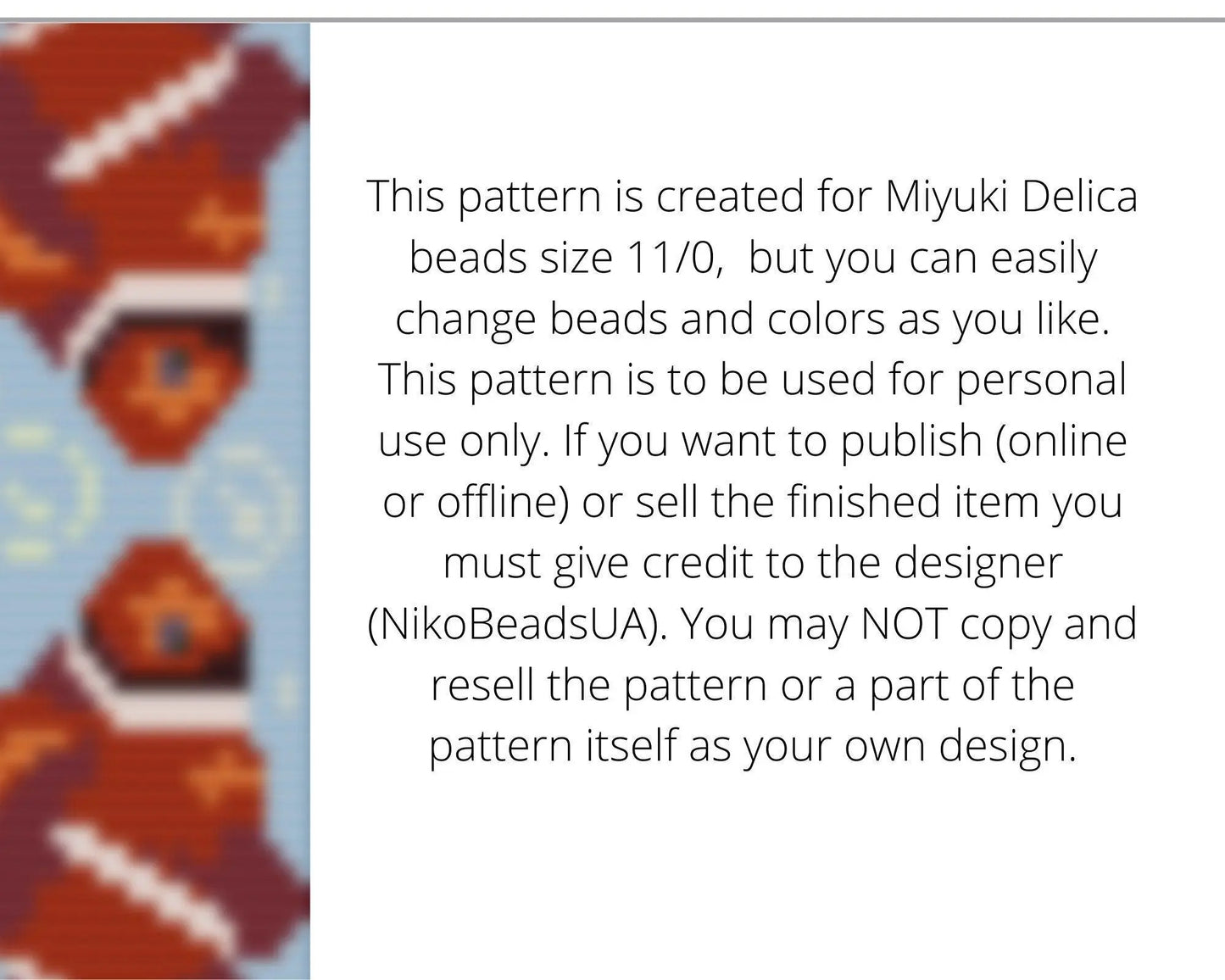 Tropical Fish Loom pattern for beaded bracelet - NikoBeadsUA