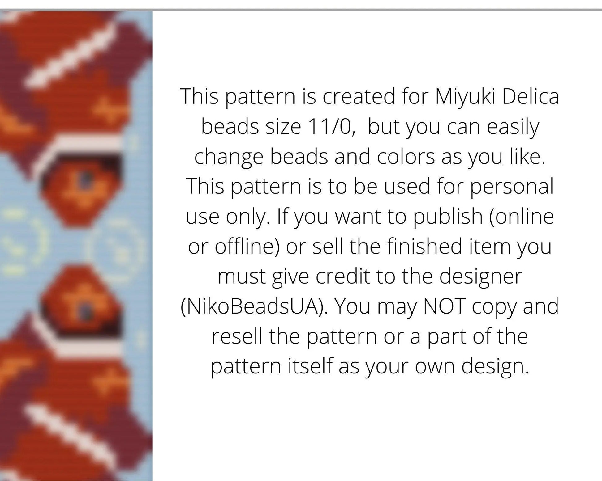 Tropical Fish Loom pattern for beaded bracelet - NikoBeadsUA